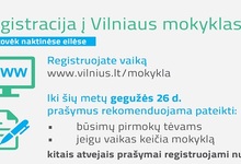 Rytoj pradedama elektroninė registracija į Vilniaus mokyklas
