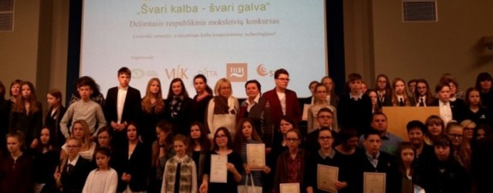 Apdovanoti konkurso „Švari kalba – švari galva“ nugalėtojai