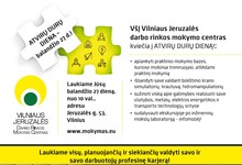 Vilniaus Jeruzalės darbo rinkos mokymo centras kviečia į ATVIRŲ DURŲ DIENĄ!