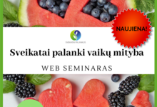 WEB seminaras: Sveikatai palanki vaikų mityba